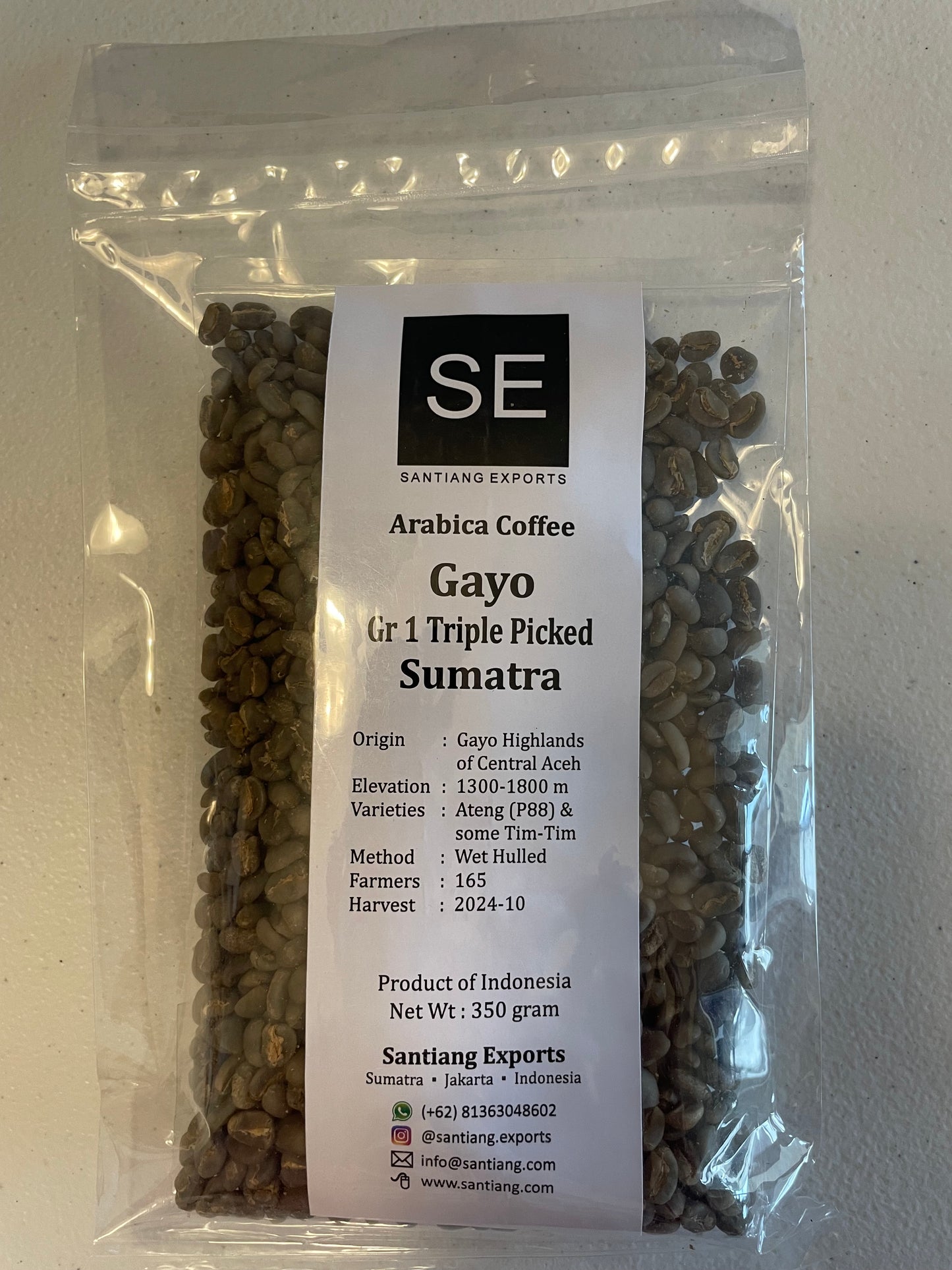 Indonesia Sumatra Gayo Wet Hulled GD 1