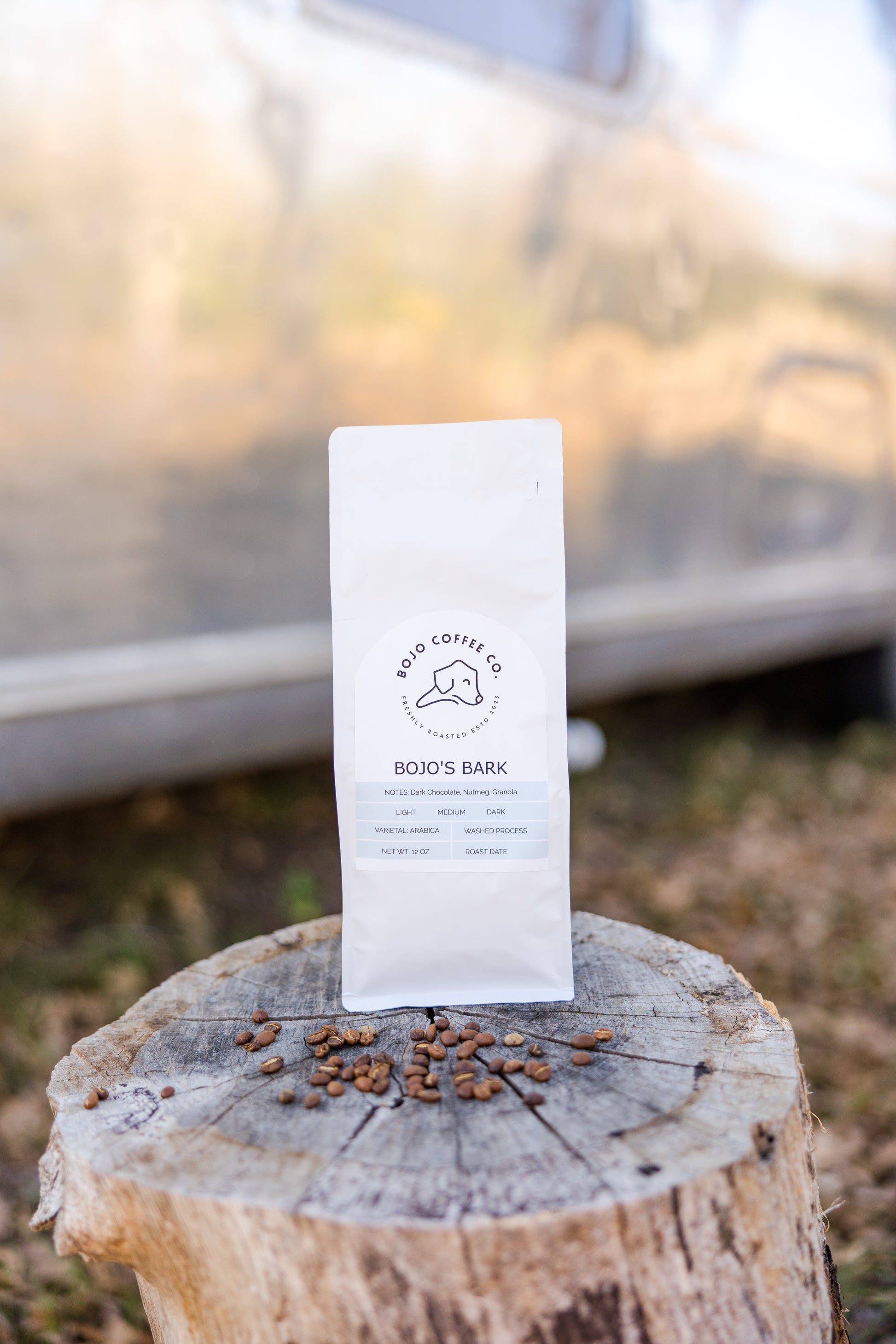 Dark Blend Bojos Bark Whole Bean Coffee