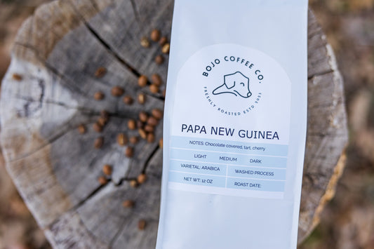 Whole Bean Papua New Guinea Washed Premium AX Grade PSC Screen 15+ Simbu Province Coffee